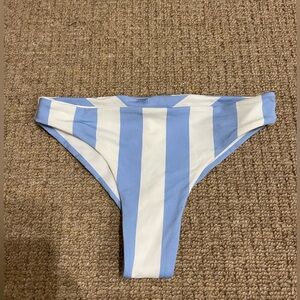 Blue and White Striped Bikini Bottom size xs